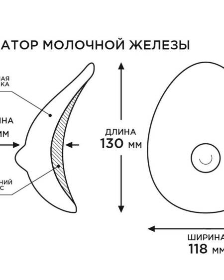 Имитатор молочной железы на брелелях D