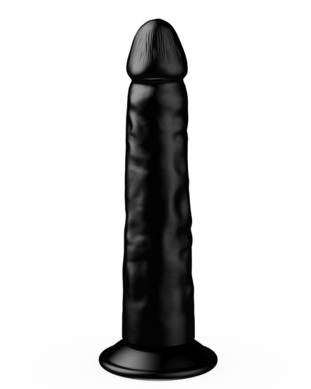 Фаллоимитатор чёрный на присоске в ламинате